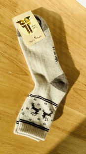 蒙古国进口绵羊毛袜子男女同款羊毛中筒秋冬文艺冬季可爱加厚保暖