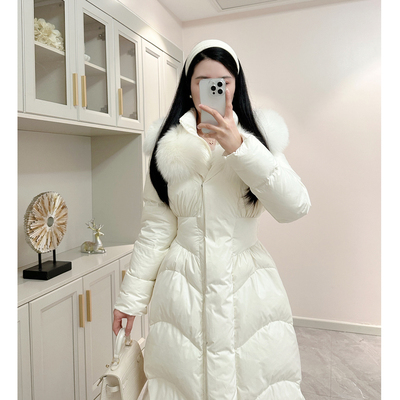 浩可可中长款收腰显瘦羽绒服