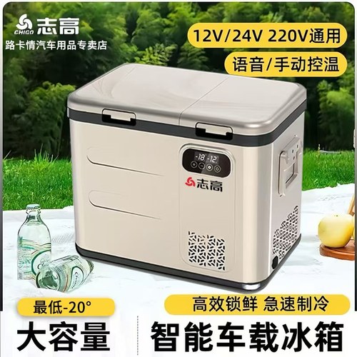 志高车载小冰箱宿舍双开门压缩机