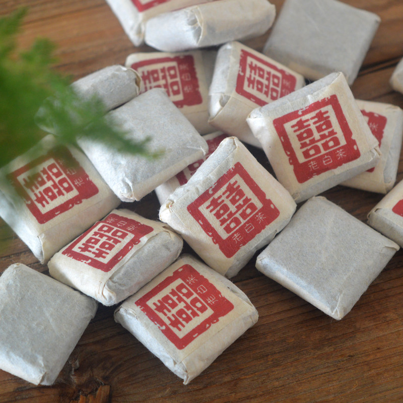喜茶饼伴手礼 小茶砖结婚回礼 福鼎白茶老白茶 手工寿眉方片 500g