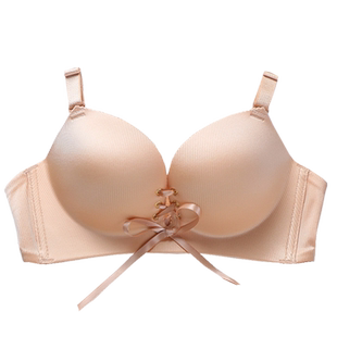 小胸平胸加厚6cm聚拢绑带拉绳女文胸 无痕无钢圈性感上托内衣奶罩