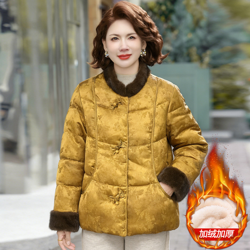 中年妈妈气质优雅棉袄上衣