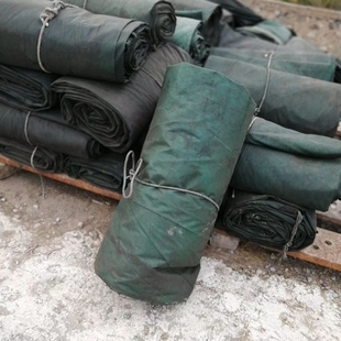 旧篷布加厚帆布铁路篷布九成新刀刮布二手篷布雨布棚布油布耐磨