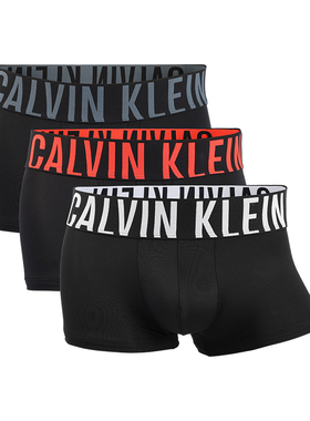 Calvin Klein凯文克莱新款时尚logo中腰平角内裤CK舒适四角内裤男