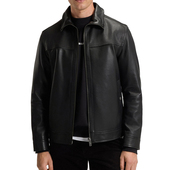 高端休闲外套羊皮皮衣冬季 皮夹克 Boss男士 2025新款 保税仓 Hugo