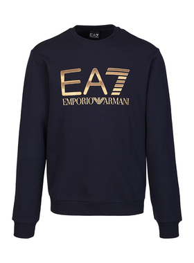 [保税仓]Armani阿玛尼EA7男士2025新款冬季全棉印花圆领纯棉卫衣