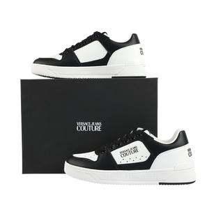 Versace范思哲男鞋2025新款时尚运动休闲鞋高端品牌熊猫色板鞋男