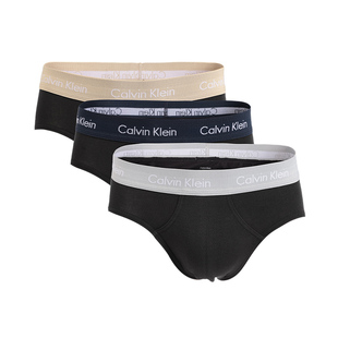三角内裤 Calvin 凯文克莱男士 舒适三条装 Klein 棉质送礼