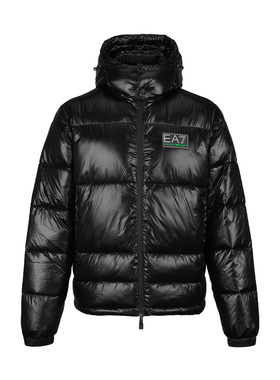 Armani阿玛尼EA7男士2025新款棉服冬季保暖棉衣高端品牌连帽外套