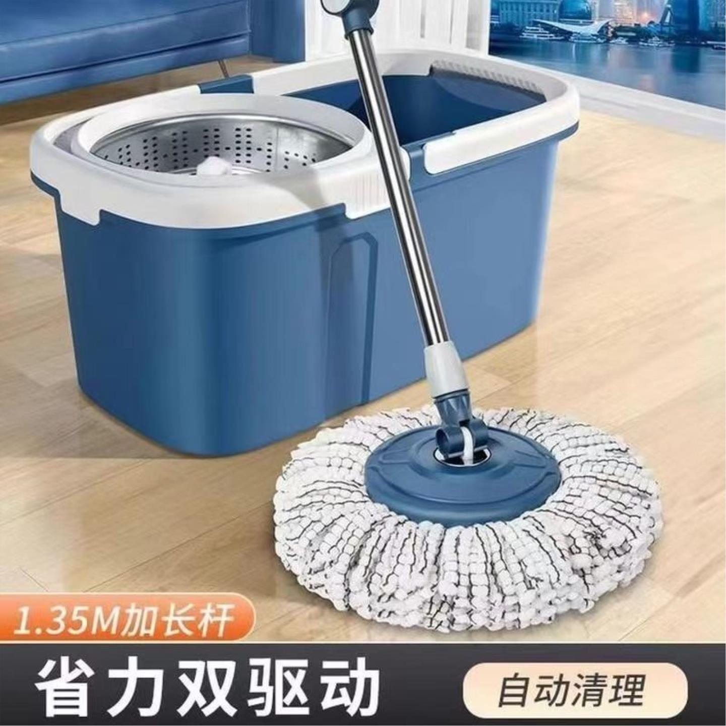 加厚旋转拖把桶干湿两用免手家用一拖懒人加大拖地神器墩布拖布