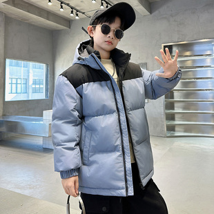 加厚外套中大童男孩棉衣 儿童冬装 巴拉线男童羽绒棉服冬季 2025新款