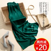 抖音冰丝铜氨丝阔腿裤 真丝甩裤 女九分裤 丝滑缎面醋酸垂感直筒长裤