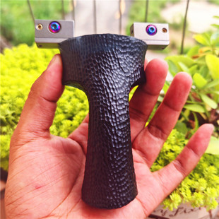 无极弹弓手柄手工雕刻锤纹表面树脂柄适配火狼无极弹弓24倡弘无极