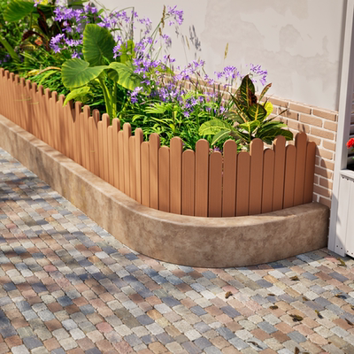 塑木栅栏花坛防腐木塑围栏户外菜地围挡土篱笆小型护栏围边挡土板