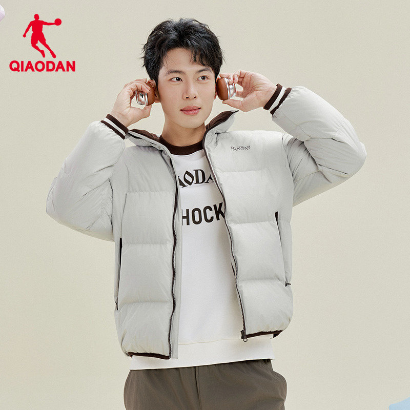 乔丹短款羽绒服男加厚运动保暖