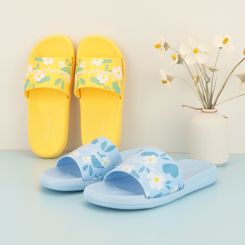 美人桥舒适轻便印花简约居家拖鞋