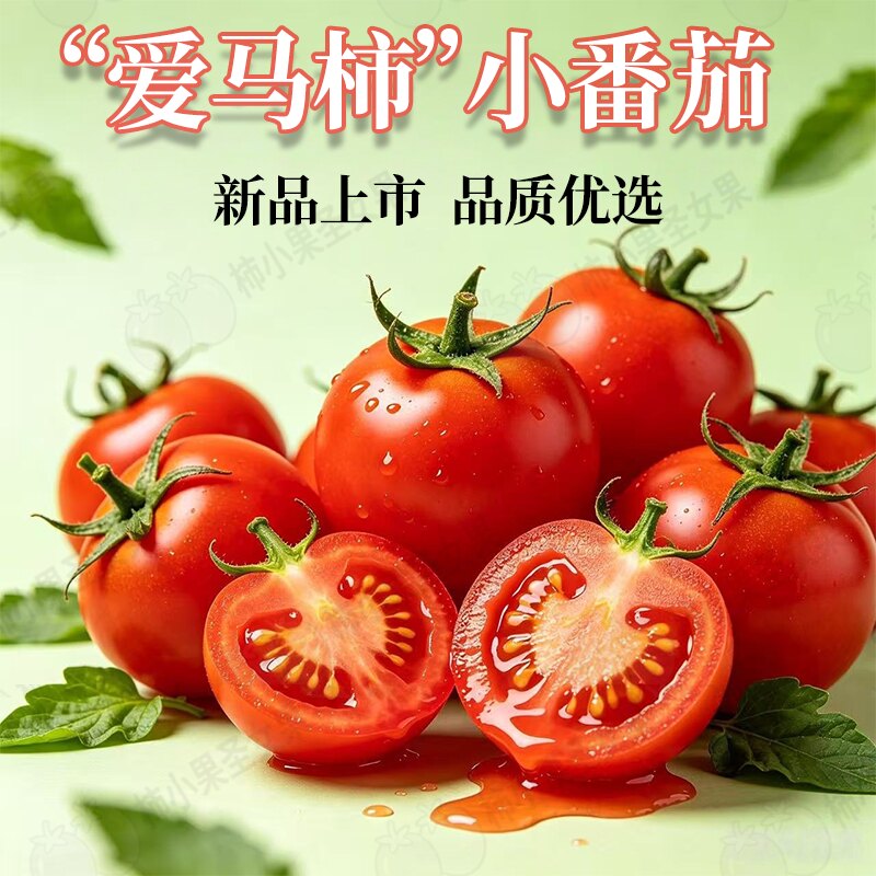爱马柿小番茄圣女果水果新鲜当季纯甜红樱桃玲珑果小西红柿自然熟