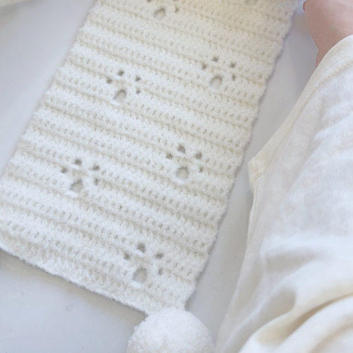 Stuuuly手工 猫咪踏雪围巾2mm小糯米线编织diy材料包云朵超柔软