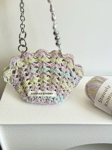 Stuuuly 手工DIY编织材料包ins风毛线贝壳包包手提包钩织自制