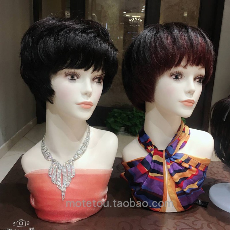 头模道具头模型假人头女模特头假发帽子围巾丝巾展示仿真人半身头