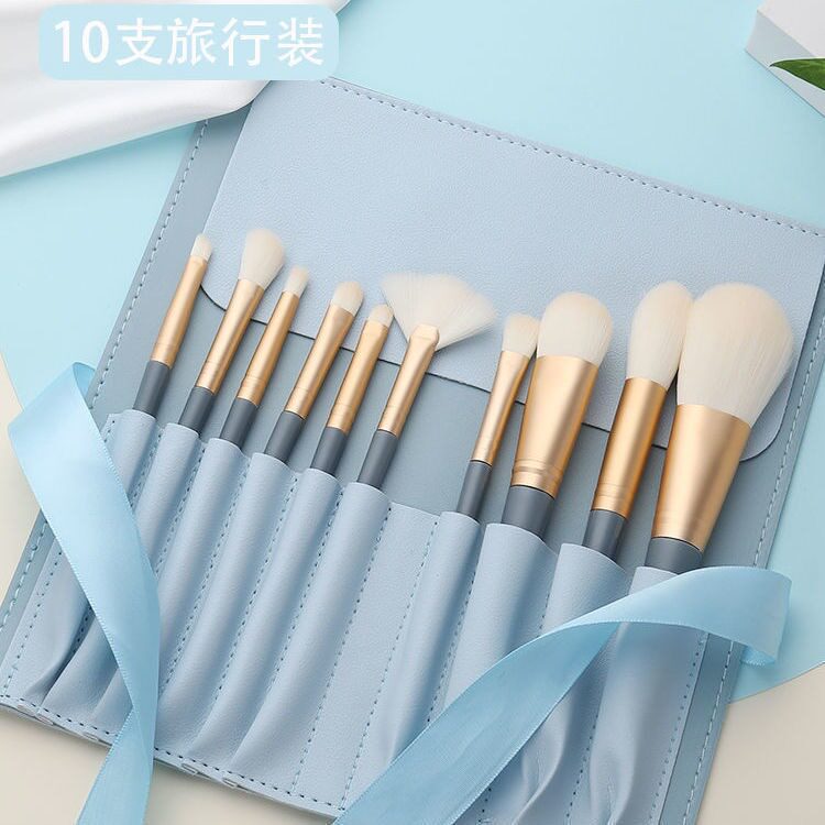 蓝桥10支化妆刷超软毛全套眼线散粉刷莫兰迪初学者新手刷子一套