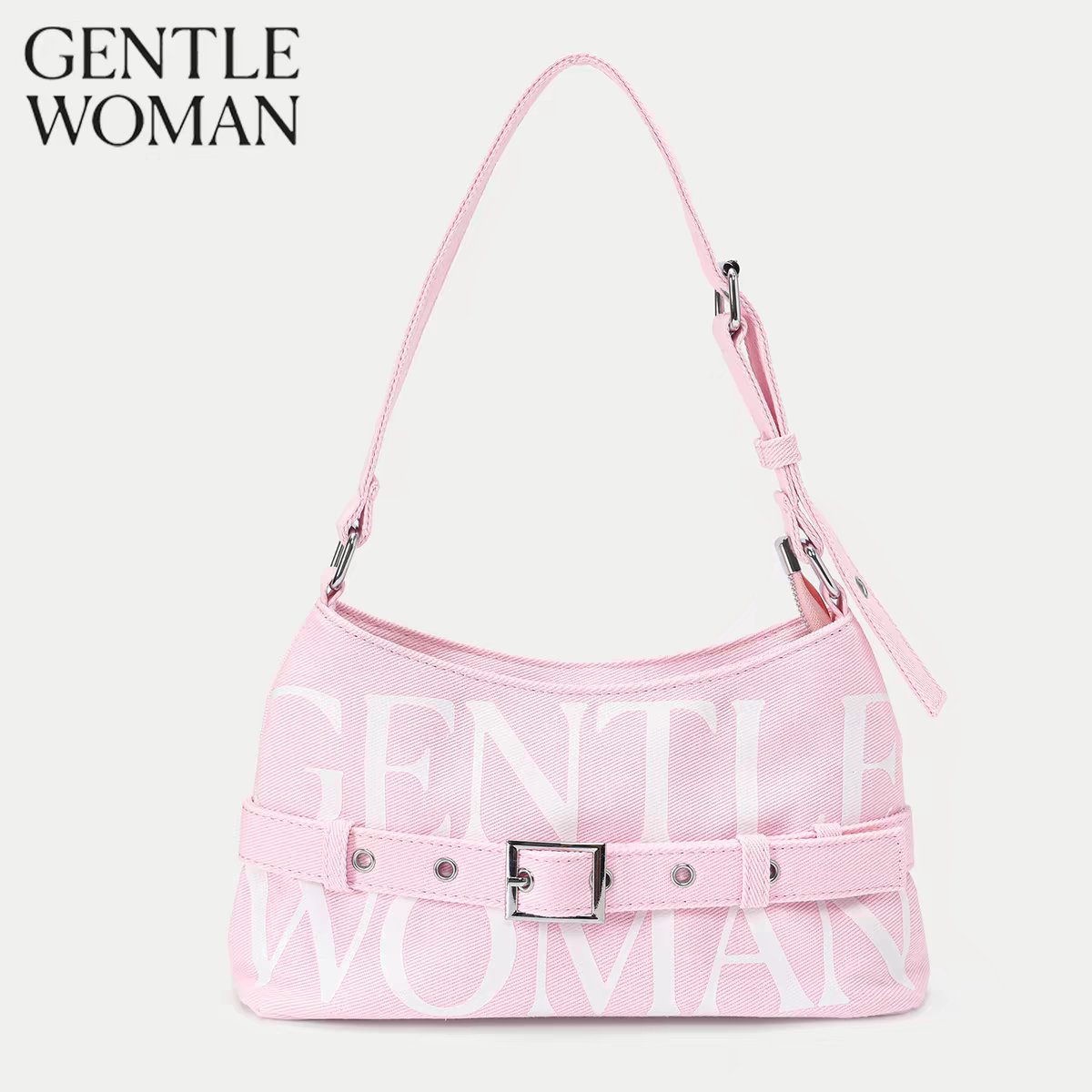 Gentlewoman品牌折扣店字母牛仔布腋下包包泰国月牙包百搭单肩包