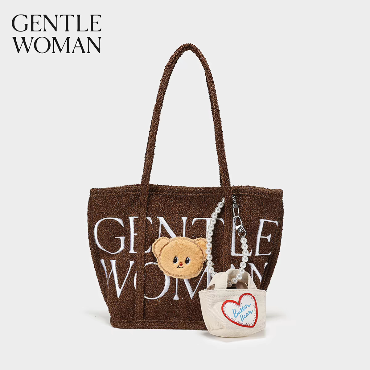 Gentlewoman品牌折扣店黄油小熊小香风托特包百搭单肩包手提包女