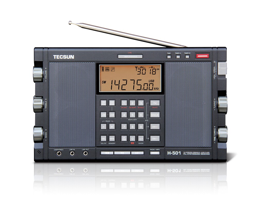 Tecsun/德生H-501收音机全波段立体声机怀旧台式锂电池蓝牙送16G