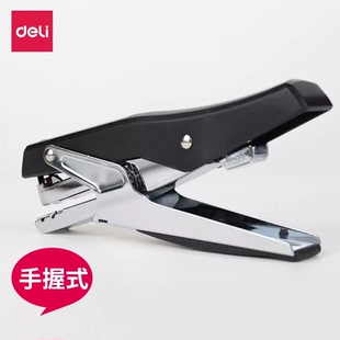 得力手握订书机钉书机大号省力耐用办公12号装订器外卖单据打包机