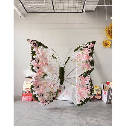 商场布景橱窗道具巨型手工定制蝴蝶立体美陈装饰户外婚庆摆件拍照