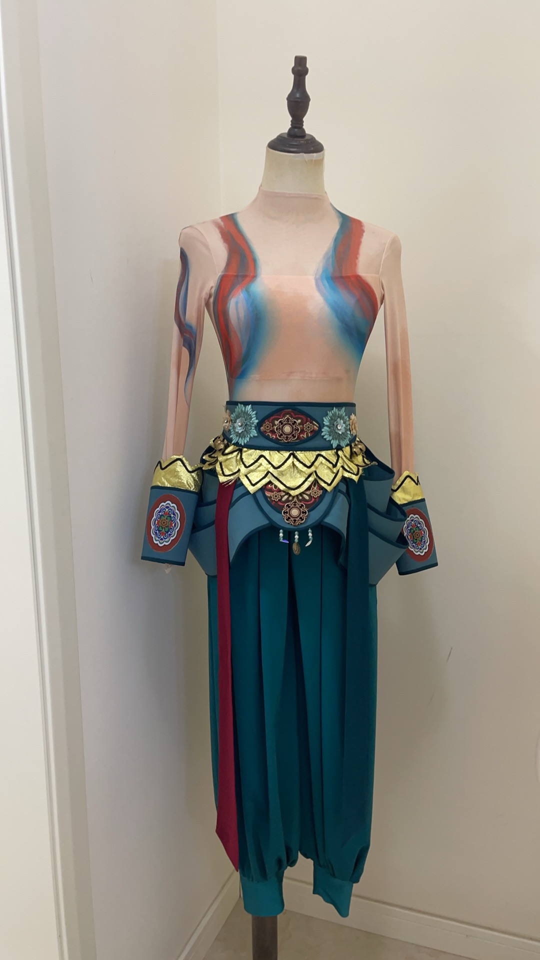 定制古典舞铅华满壁荷花奖舞蹈服男女龟兹乐舞敦煌飞天演出服图片