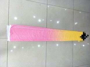 渐变色舞蹈服布料.黄色渐变粉色100d雪纺面料.粉红黄两色渐变雪纺