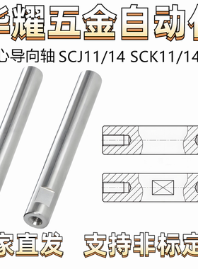 实心导向轴SCJ11/14 SCK11/14带扳手槽  两端内螺纹 公差f8无台阶