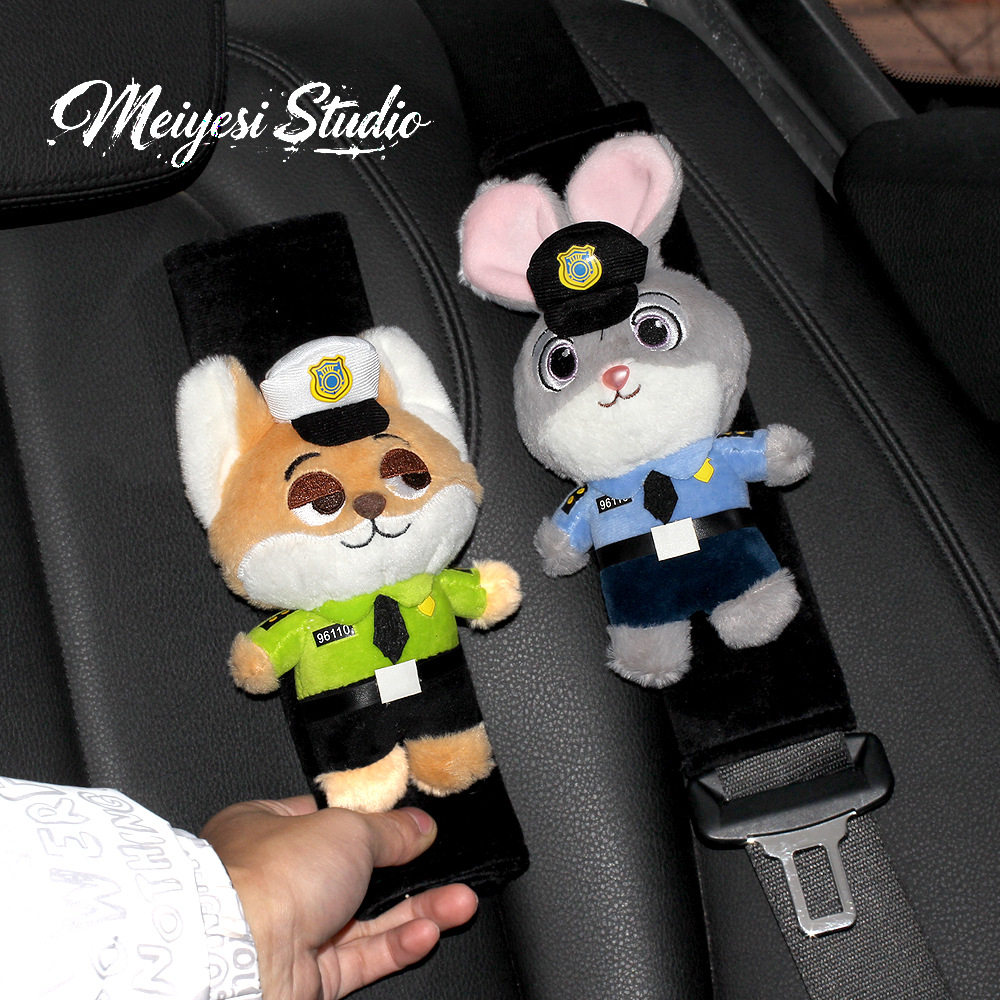 汽车安全带护肩套疯狂动物城朱迪尼克车载保险带把套车内装饰用品,汽车用品/电子/清洗/改装,手刹套/档把套/套饰套装,淘宝优惠券,粉丝福利购,淘宝优惠卷