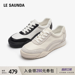 莱尔斯丹新款复古时尚真皮舒适运动德训女休闲鞋6M22901