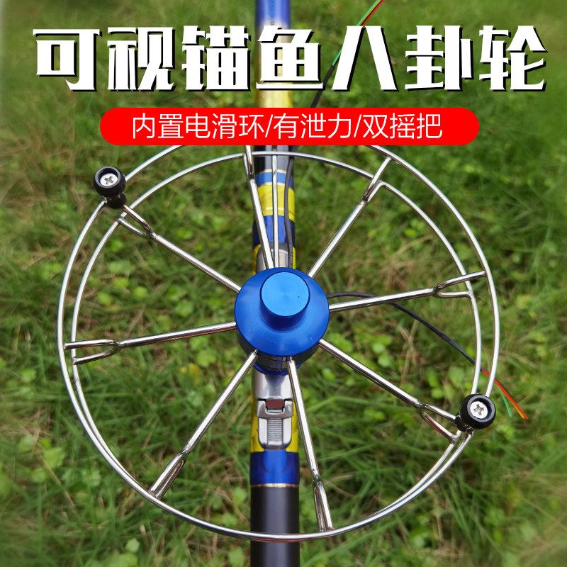 可视锚鱼专用带电滑全金属手拨轮