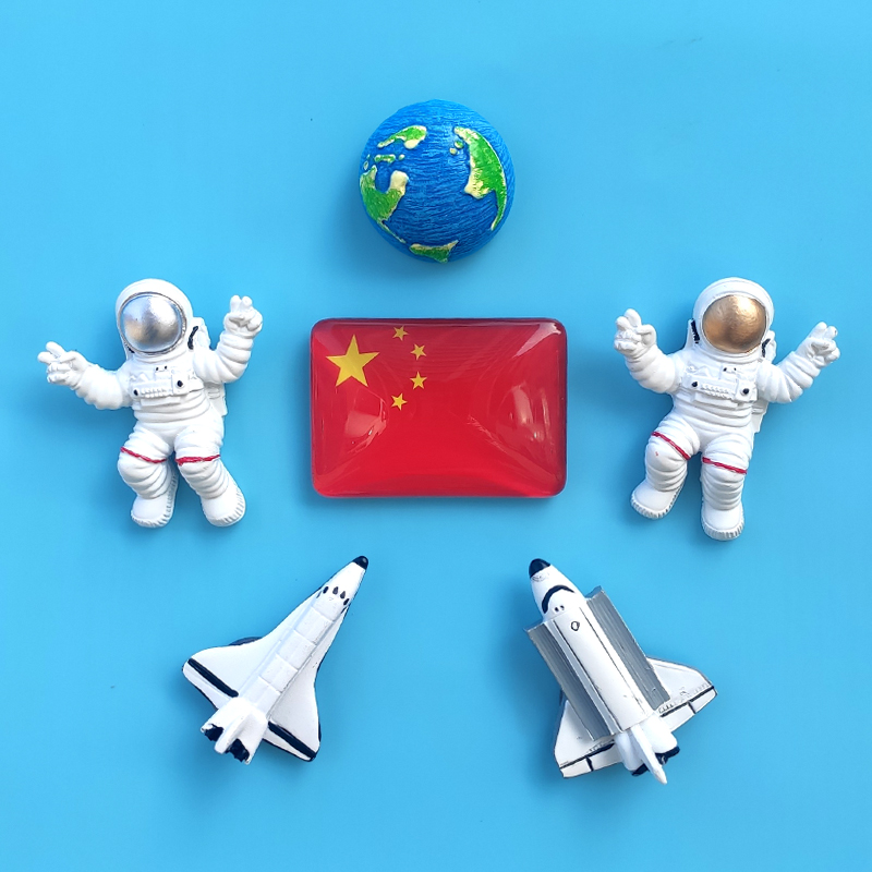 太空星球宇航员磁力3d立体冰箱贴图片