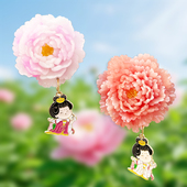 洛阳文创牡丹花冰箱贴磁贴城市旅游景点立体纪念品个性 创意伴手礼