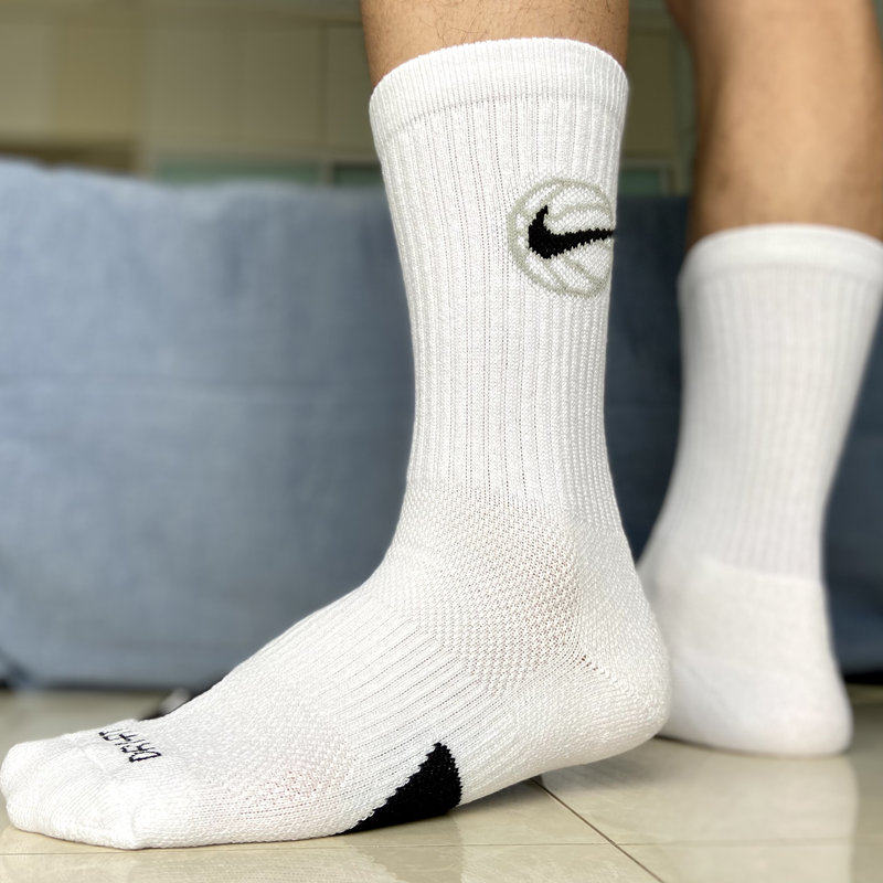 Nike/耐克运动袜男子篮球袜女健身跑步速干毛巾底长筒袜DA2123