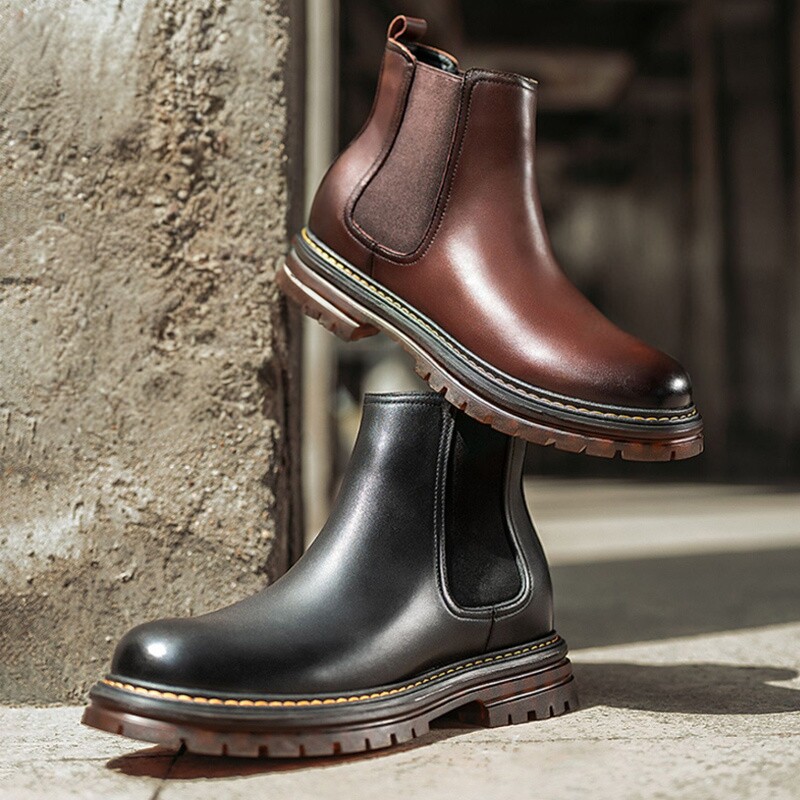 高哥内增高男靴冬季切尔西靴