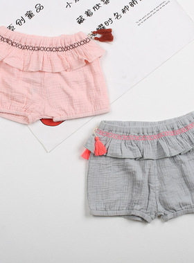 LM春夏款 婴童 新生儿 春秋 ins款 男女儿童纯棉花边短裤