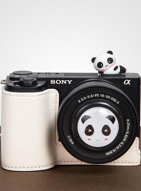 索尼ZVE10二代保护套a6400相机包a7c2底座a7m4 a7m3皮壳a7r5配件