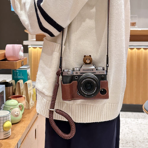 适用富士X100VI保护套XS20相机包XT30II/XT5底座XM5/XT50可爱配件