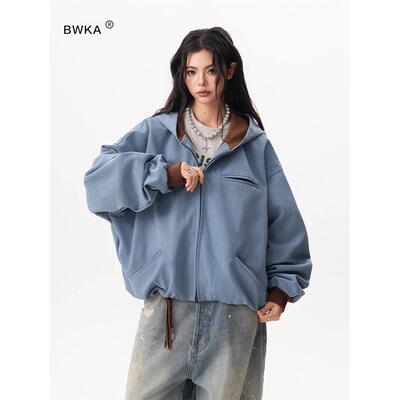 底特律水洗帆布连帽外套