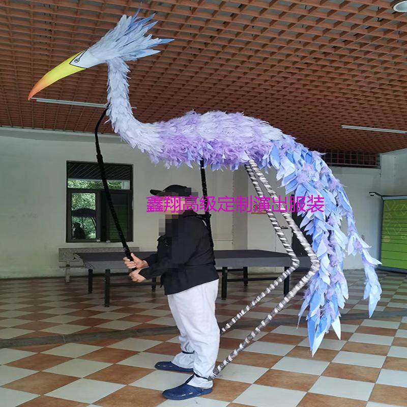 非高跷小丑大鸟人偶卡通主题童话乐园景区巡游动物鸟道具演出服装
