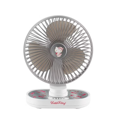 Clue Box  6-Inch USB Fan 90° Pivot Head - Hello Kitty