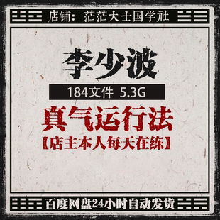 2026整理李少波真气运行法安全的练气法门网盘视频课程