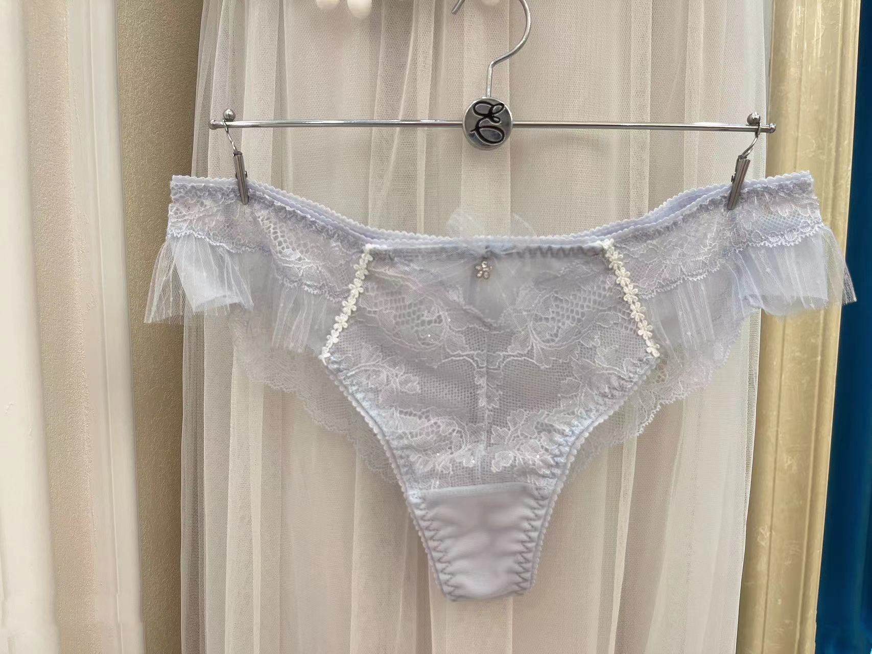 韩国EBLIN淡蓝小清新仙美时尚蝴蝶结透气蕾丝性感女士丁字裤小T裤,女士内衣/男士内衣/家居服,女丁字裤,淘宝优惠券,粉丝福利购,淘宝优惠卷