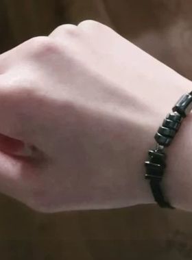 深空秦彻同款手链镀黑金乌鸦哥游戏同人周边同款黑色串珠款现货款