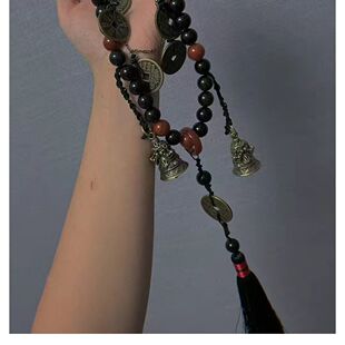 抖音小红书爆款道诡异仙山鬼花钱李火旺印象手链新中式铃铛手串绳